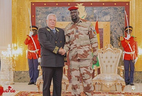 H.E. Mr. Alexey V. POPOV, Ambassador of Russia in Guinea, presented his credentials to H.E. Colonel Mamadi DOUMBOUYA