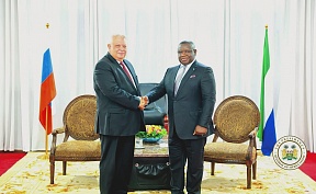 On the ceremony of presenting credentials to the President of Sierra Leone, J.M.Bio On the ceremony of presenting credentials to the President of Sierra Leone, J.M.Bio