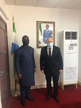On the meeting of H.E.Mr. Vadim RAZUMOVSKIY with the head of the MFA of Sierra Leone Mr. John David FRANCIS On the meeting of H.E.Mr. Vadim RAZUMOVSKIY with the head of the MFA of Sierra Leone Mr. John David FRANCIS